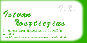 istvan noszticzius business card